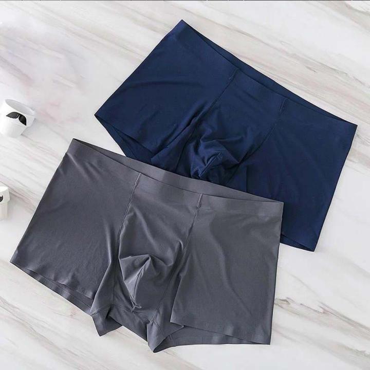 3D Spandex Luxury Men Boxers L-XXXL Underwear Shorts Seamless Antibacterial High Quality Popular 1PC Ice Silk Panties