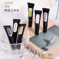 3D Pudding Gel 12ml Tube Emboss Korean Style Nail Design Painting Full Coverage Super Texture Gel Pigmented Paint Liner Gel. 