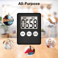 LCD Digital Screen Kitchen Timer Square Cooking Countdown Alarm Magnet Clock. 