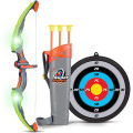 Kids Boww and Arroww Toy With LED Flash Lights, Basic Archeryyy Set Outdoor Game With Suction Cup Arrows, Target and Quiver For Boys & Girls Ages 3 -12 Years Old. 