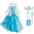 Disney Frozen Princess Girl Dress Snow Queen Elsa Dress Costume Children Cosplay Clothing Baby Kids Dresses Elza Dress. 