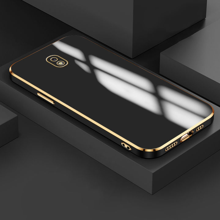 For Samsung Galaxy J5 Pro 2017 Back Cover Luxury 6D Plating Soft Case Camera Lens Protection Square Frame Silicone Glossy Shockproof Mobile Phone Cases