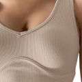 Sports Top Solid Color y Streetwear Sleeveless Sports Top. 