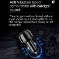 USB Car Charger, USB C Car Charger PD20W/PPS20W & QC 3.0 18W/SCP22.5W Car Adapter, for IPhone13/12/X/8 Square. 