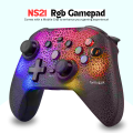 【Compatible to All】 - Transparent RGB Wireless Bluetooth Gaming Controller Gamepad for PlayStation 4, PS3, Android TV Box, PC, Laptop, iOS ~ RGB JoyStick JoyPad GamePad Remote Gaming Controller for Computer, Mobile, Windows 7/8/10/11 ~ By FunBug. 
