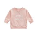 Baby House Mall Brother Sister Long Sleeves Pullover, Front Letter Print Sweatshirt, Round Neck Loose Tops. 