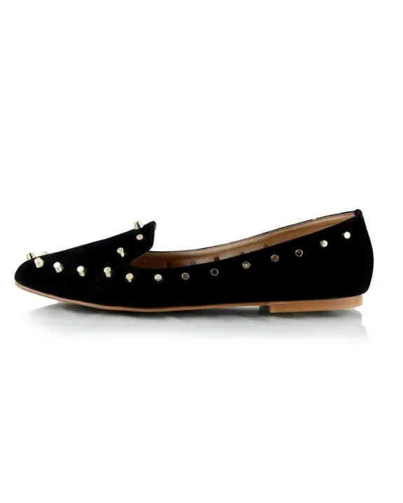 Black%20Suede%20Pump%20Flats%20For%20Women%20-%20Image%204