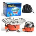 Mini Gas stove  - Windproof Burner Camping Foldable Stove for Outdoor - Portable Folding Mini Stove for Emergency. 
