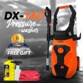 Dextro DX-140 Turbo Pressure Washer Water Pump Car Washer - 140 Bar - Auto Start (6 Months Warranty) Free Soap Bottle. 