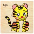 Wooden Puzzles for Toddlers for Early Educational Puzzles Designs Includes Animals and Transport 10 or 15 cm Thickness 3.5 mm. 
