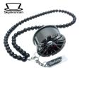 Car Decoration Pendant Car Pendant Alloy Racing Wheel Rearview Mirror Hanging Accessory Glossy Black Beads Silver Tag Auto Decoration Unique Design Gloss Black Beads Car Charm. 