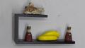 1 PIECE WALL HANGING SHELF HOOK STYLE BLACK. 
