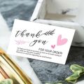 Thank You for Supporting My Small Business Cards, Small Thank You Cards with for Online, Retail Store, Handmade Goods, Gift Shop Package. 