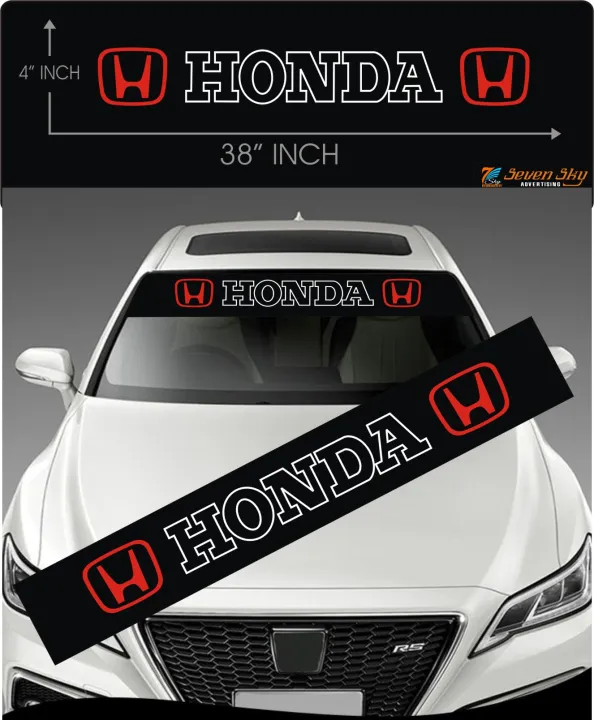 Windscreen HONDA SPORTS Tinted Stickers Car Buddy Van Alto WagonR Mini ...