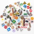 MOC City Street Figures View Printing Food Dessert Traditional Chinese Cuisine Building Blocks Monitor Eyes Briks Printed Toys. 