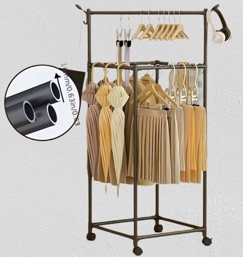 360%20Degree%20Rotating%20Garment%20Rack%204%20different%20shape%20%E2%80%93%20Durable%20Metal%20Frame,%20Powder%20Coated%20Finish,%20with%20Wheels%20%E2%80%93%20Ideal%20for%20Home%20or%20Boutique%20-%20Image%203