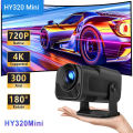 HY320 NTV, 1080P & Mini(720P) Projectors 500/390/300 ANSI Lumens Android 11 4K Native 1080P Wifi6 BT5.0 1920*1080/720P 10000 Lumens Allwinner H713 Home Cinema Outdoor. 