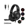 ONIKUMA K19 RGB Gaming Headset Stereo Sound Noise Canceling, Soft Breathing Earmuffs, for PS4, PC, Xbox, Nintendo Switch - Black. 