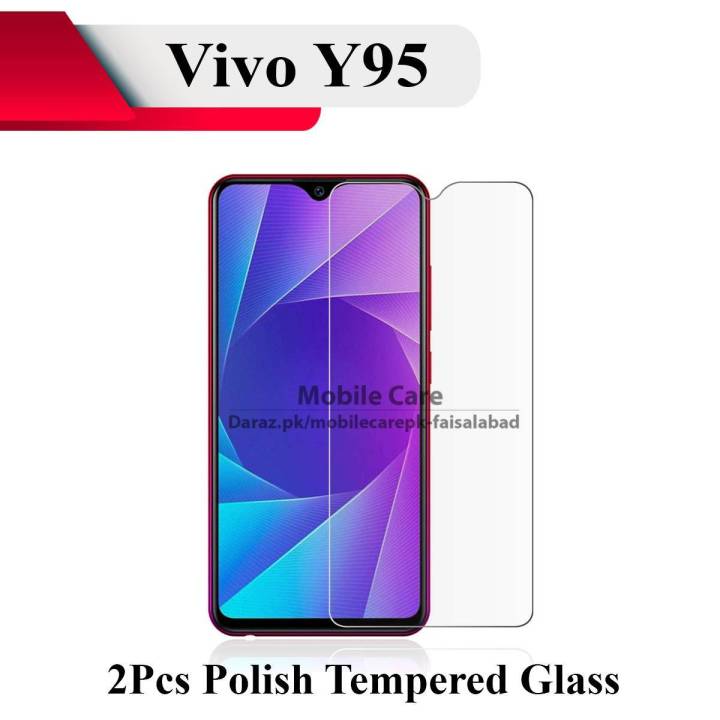 2Pcs Vivo Y95 Tempered Glass Screen Protector Polish Glass For Vivo Y95