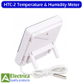 Digital HTC-1 HTC-2 HTC-2A LCD Indoor Outdoor Thermometer Hygrometer Temperature Humidity Meter  Thermometer Tester With Clock HTC-1/2/2A by Electrica. 