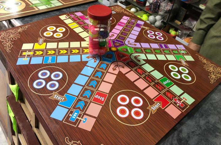 2-in-1 4 players & 6 players Ludo Playing Board Game Early Education Game for Children Family EntertainmnetFoldable 2 Sided Wooden Ludo Game for 6 players with free Goti Pack Six Player Ludo Board Game Wooden Board
