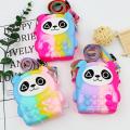 【New】 POP IT Panda Bag Murah Push Bubble Sensory Rainbow Toy Fidget Unicorn Which Restore Emotions And Relieve Anxiety. 