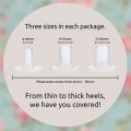 6 Pairs Heel Protectors 3 SIZES Stoppers for High Heels Shoes,Walk No Sinking. 