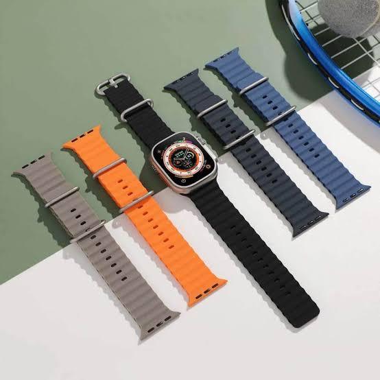 Silicone Ocean Band Strap for Smart Watch Ultra 8 7 6 5 4 SE 45mm 49mm 44mm 42mm