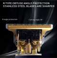 Professional Golden Hair Trimmer for Men- Hair Clipper Low Noise Rechargeable Best Hair CLIPPER and Beard Styling Shaving Machine- Grooming Kit Shaver T9 Hair Clipper & Hair Trimmer Professional - Rechargeable Beard Trimmer & Styler - T Blade Titanium 0m. 