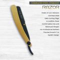 High Quality Shaving Razor - Matt Black/Gold Straight Professional Razor For Men Barber Salon - Safety Cut Throat Ustra - Made of steel. 