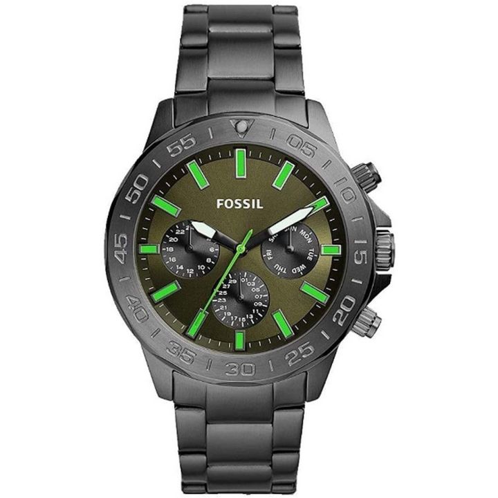 Fossil Green Dial Grey Stainless Steel Chronograph Watch For Men Fossil Fossil Fossil BQ2504