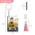 30 Sets Acrylic Keychain Blanks Acrylic Key Ring Circles with Hole. 