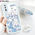 Jizetin for Huawei P20 Pro Back Cover + Free Pop Socket Sweet Melody Soft Wavy Shape TPU Phone Case For Girls Boys. 
