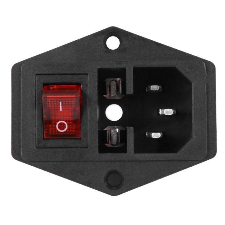 3 Pin IEC320 C14 Inlet Module Plug Fuse Switch Socket 10A 250V | Daraz.pk