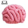 Knitted Brain Hat Cozy Stylish Funny Brain Knitted Beanie Hat for Outdoor Activities Warm Windproof Stretchable Cap for Autumn/winter Cycling Ear Protection Knit Cap in Solid Colors Outdoor Knitted. 