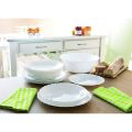 Marble Dinner Set- 50 Pieces - 6  Persons Serving-White. 