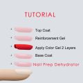 MSHARE Reinforcement Gel Self Leveling Build Nail Apex C-Curve Builder Strengthen Alignment Base Top Soak Off 10ml in bottle. 