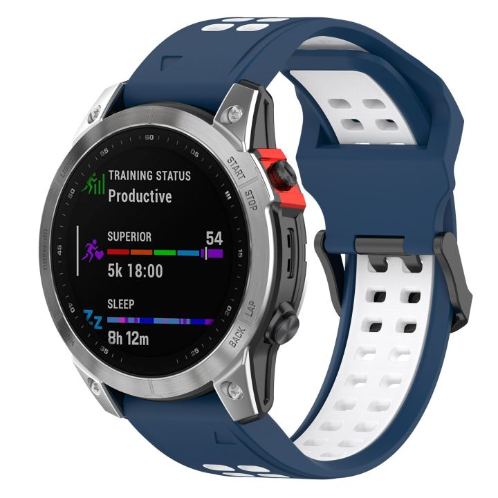 (Ready Stock)For Garmin Enduro / Coros Vertix 2 26mm Quick Release Double Row Silicone Watch Band