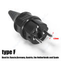 1pcs EU 4.8mm 16A Male Outlets Rewireable Power Plug Schuko France Germany Adapter Extension Cord Connector Plug. 