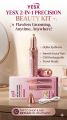 2-in-1 Rechargeable Hair Remover & Eyebrow Trimmer with LED, Painless Precision Shaver for Women’s Face, Lip, Chin, Bikini – Electric Facial Razor for All Skin Types. 