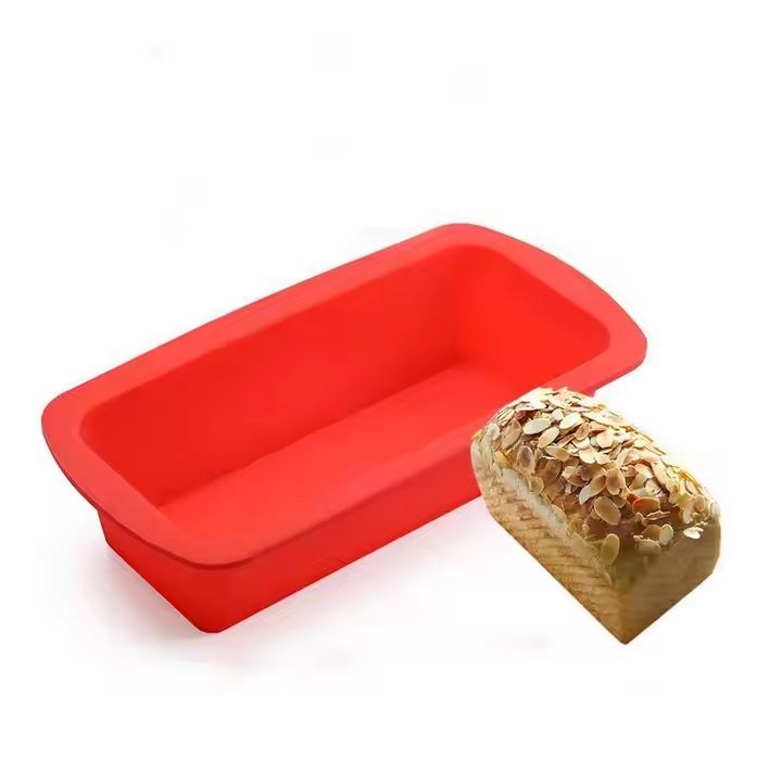 Silicone Rectangle Shape Bread, Loaf, Fruit or Chocolate Cake Making Mold Pan Pack