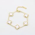 [ New ] High Version Clover Bracelet Female Titanium Steel Light Luxury 18k Niche Design Non-Fading Bracelet Chain. 