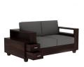 Solace 2 Seater with Cushion Wooden Sofa (Walnut Finish). 