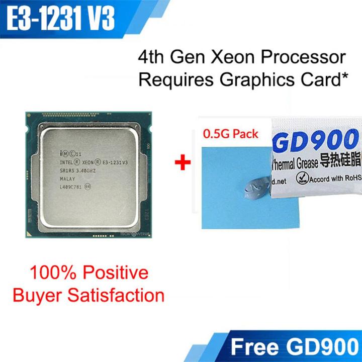 Intel Xeon E3 1231 V3 Processor 4th Generation CPU with Free GD900 Thermal Paste