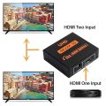 Axotic UHD HDMI Splitter, Powered Latest UHD 4Kx2K 3D 1 in 2 out 1X2 2 Port 1080P V1.4 Support 4K / 2K and 3D Resolution -1 Source To 2 Display. 