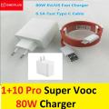 Super Vooc  80W Charger Adapter + Cable PD Warp Charger for 1+10 Pro. 