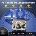 SX21 Dual Mics magnetic lavalier microphone with long battery life Portable Audio Video Recording Mini Mic for Cell Phone  Lavalier Microphone Magnetic with Charging box Wireless for iPhone iPad for Video Conferencing Recording and Live Streaming Vlogging. 