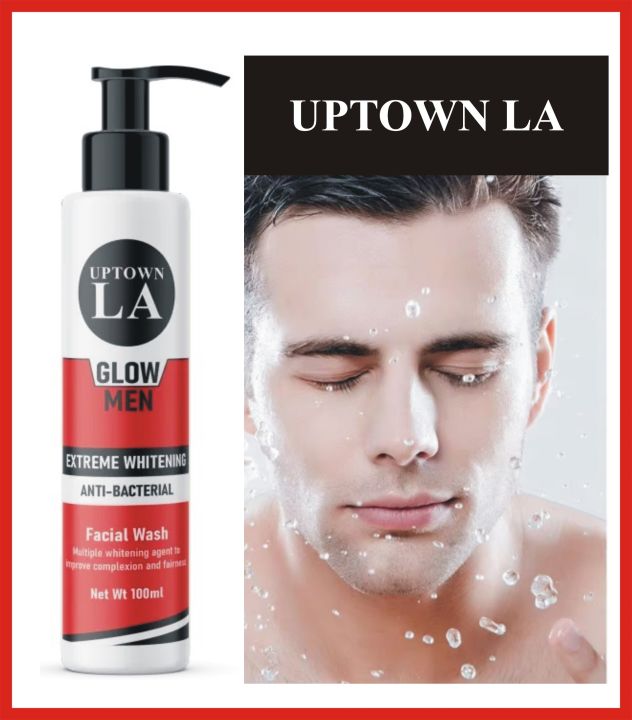 Uptown LA Men's Whitening Face Wash - 100ml  Revitalize Your Skin with Gentle Care