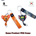 PACK OF 2 TOM AND JERRY SOFT SILCONE MADE KEYCHAIN FOR BOYS AND GIRLS Keyrings For Children. 