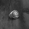Vintage Tree Rings for Men Punk Tree of Life Ring Lucky Tree Life Men Ring Punk Rock Male Jewelry. 